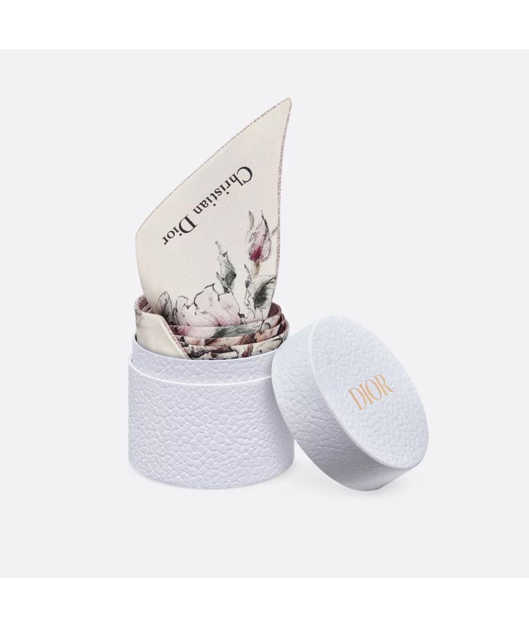 CHRISTIAN DIOR Белый шелковый платок, фото 4