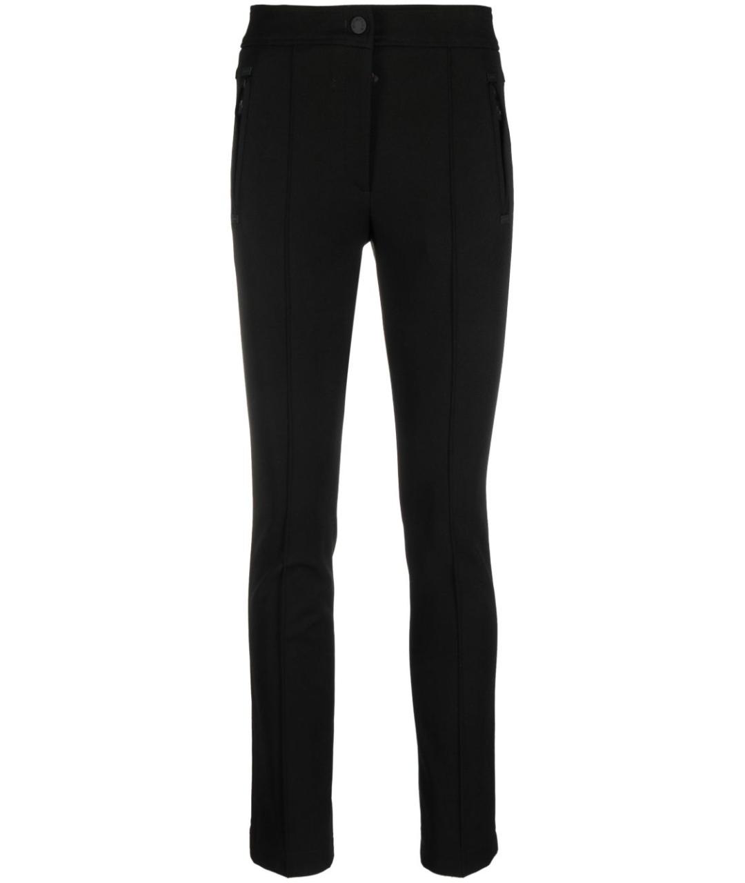 MONCLER GRENOBLE Черные полиамидовые прямые брюки, фото 1