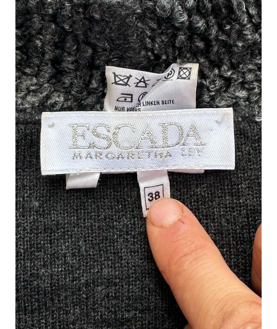 ESCADA Антрацитовый шерстяной кардиган, фото 5