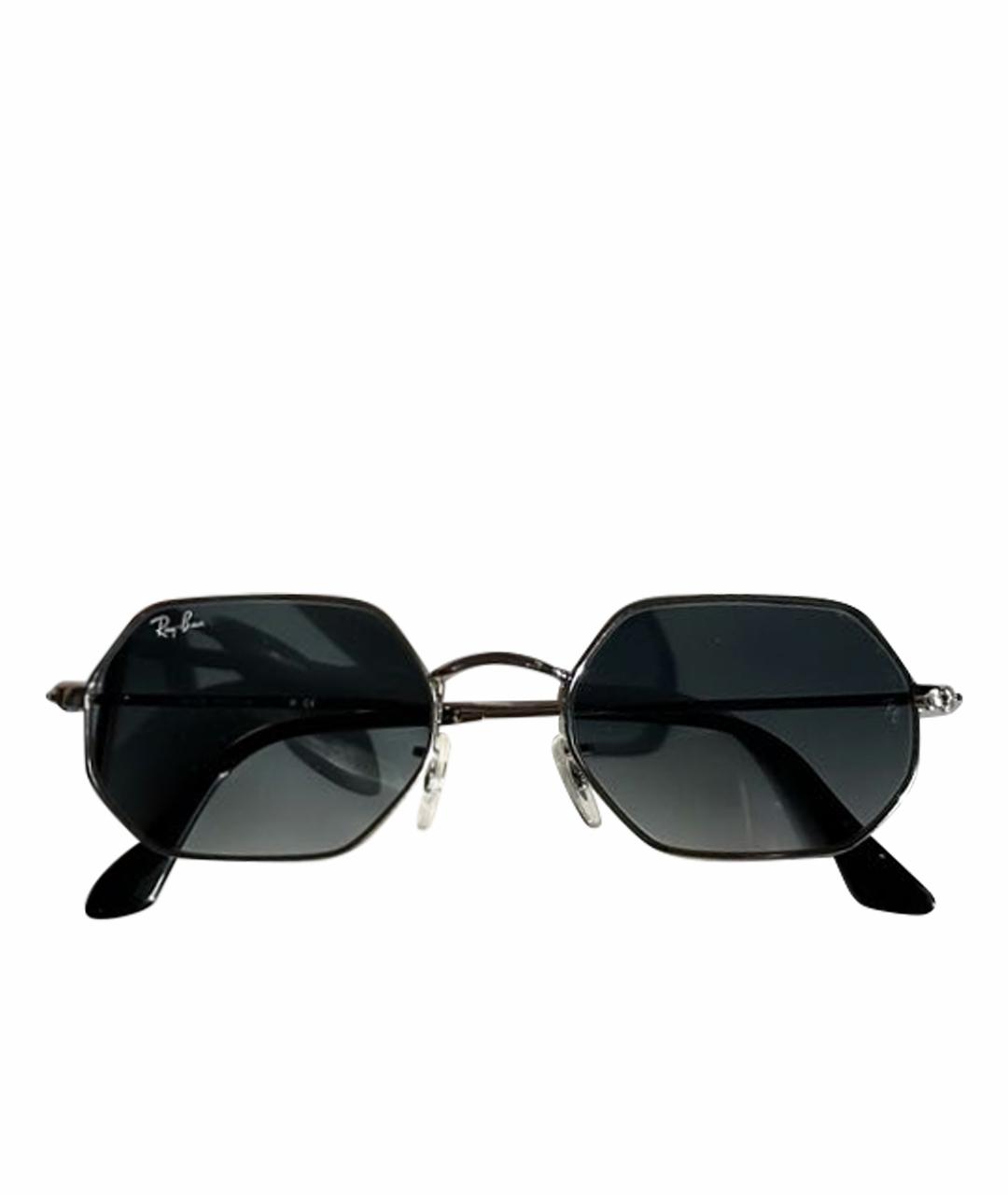 RAY BAN Серебряные металлические солнцезащитные очки, фото 1