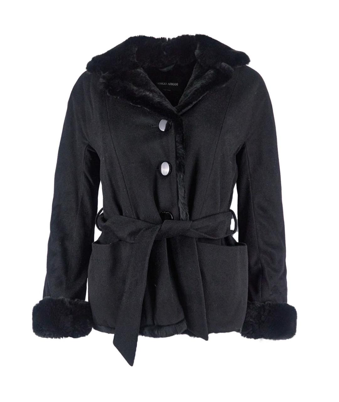 GIORGIO ARMANI Черное кашемировое пальто, фото 1