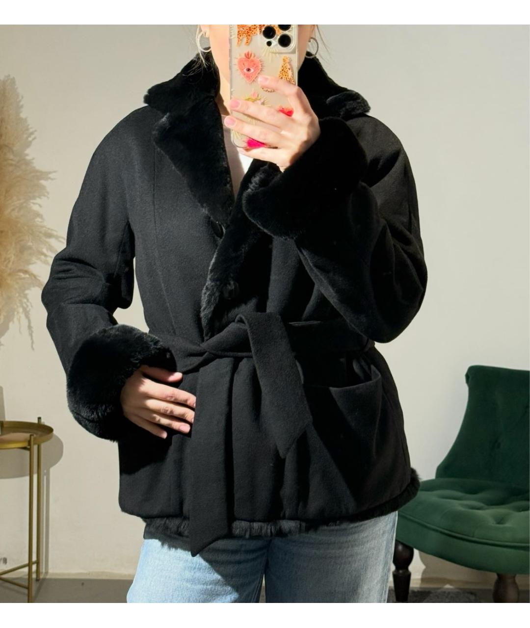 GIORGIO ARMANI Черное кашемировое пальто, фото 5