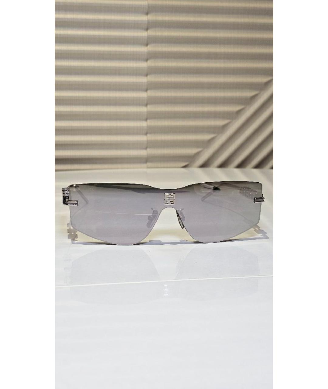 GIVENCHY Серебряные металлические солнцезащитные очки, фото 10