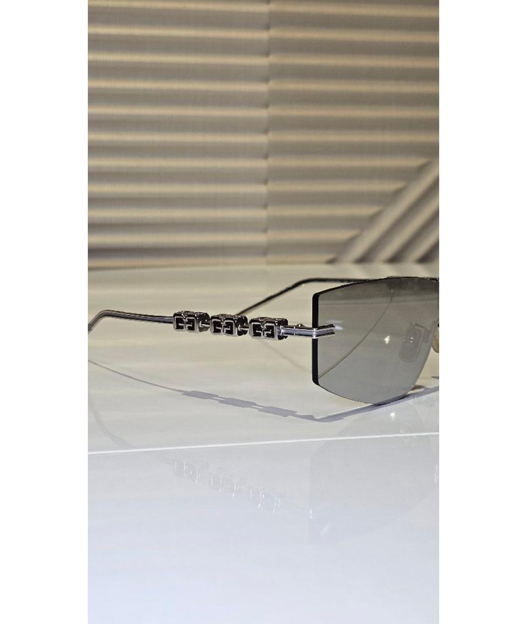 GIVENCHY Серебряные металлические солнцезащитные очки, фото 3