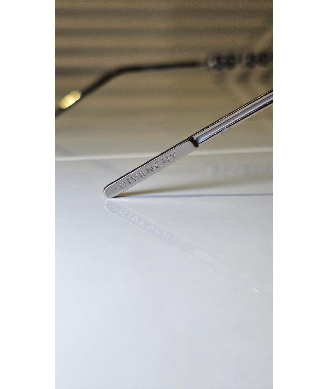 GIVENCHY Серебряные металлические солнцезащитные очки, фото 7