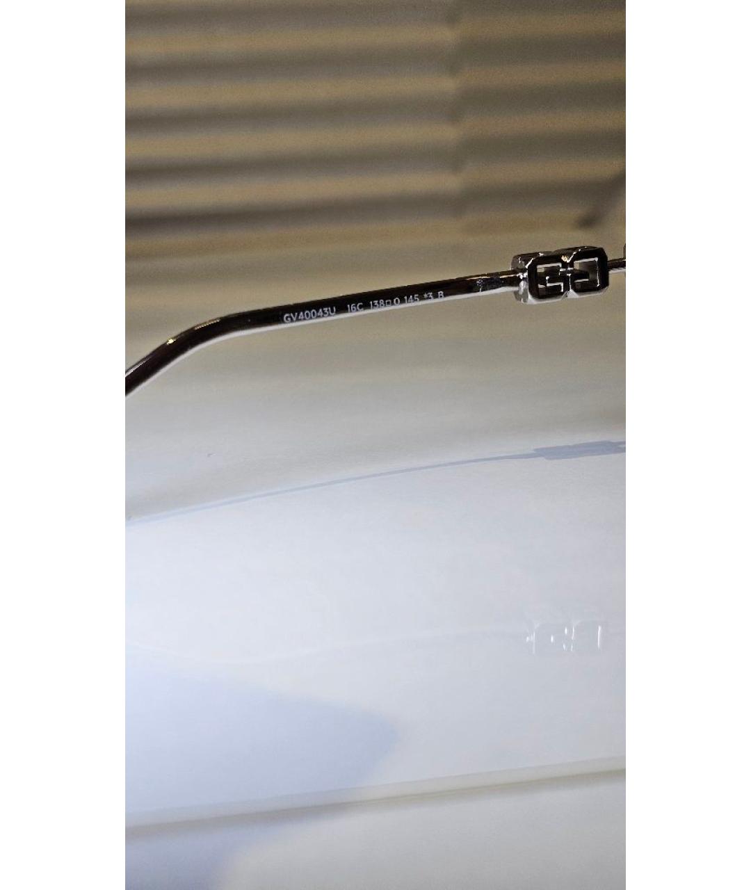 GIVENCHY Серебряные металлические солнцезащитные очки, фото 5