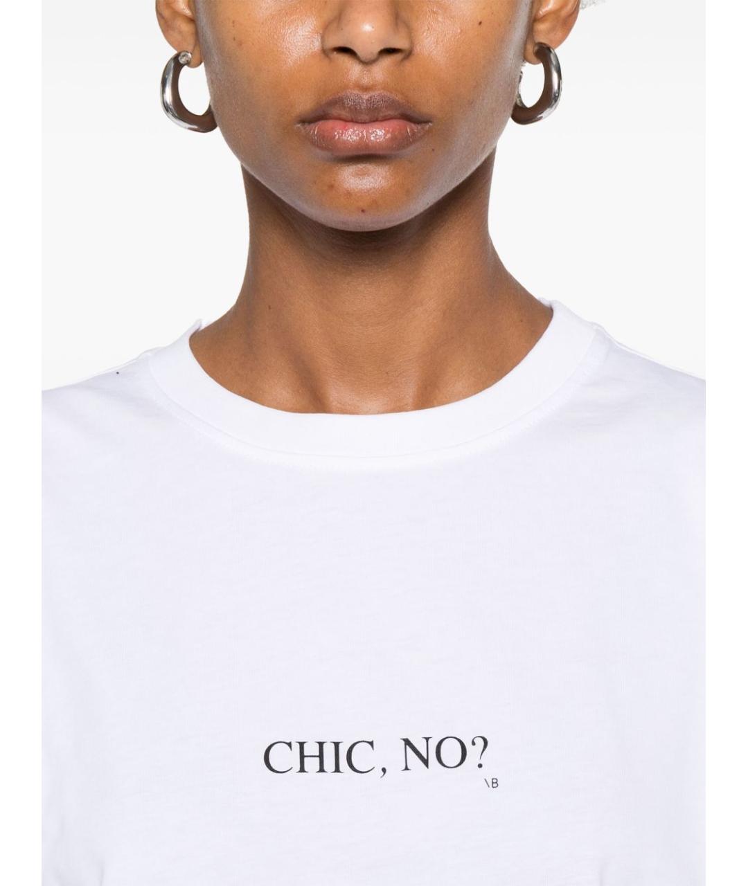 VICTORIA BECKHAM Белая хлопковая футболка, фото 3