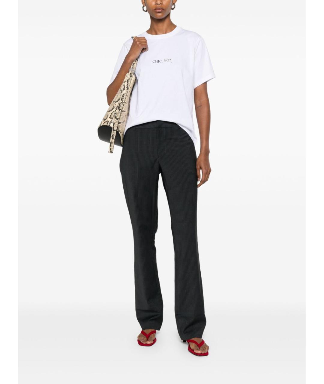 VICTORIA BECKHAM Белая хлопковая футболка, фото 5