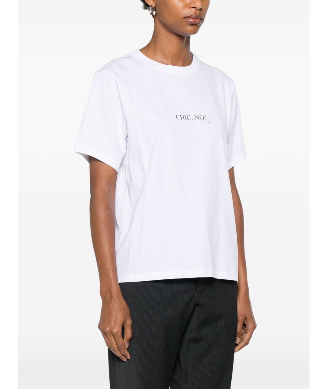 VICTORIA BECKHAM Белая хлопковая футболка, фото 2