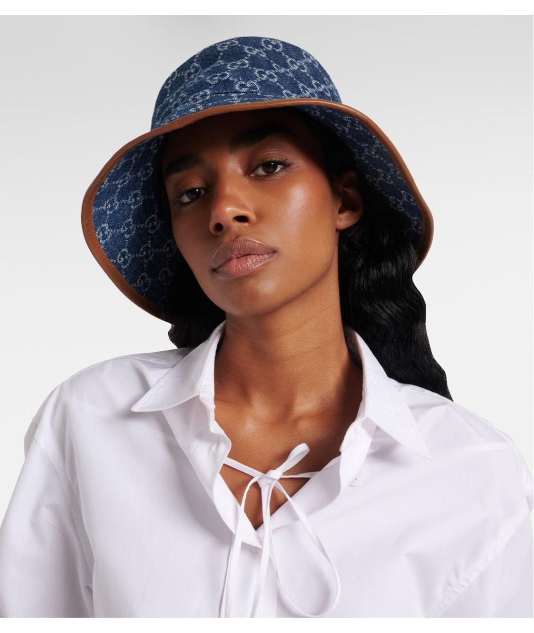 GUCCI Синяя хлопковая панама, фото 2