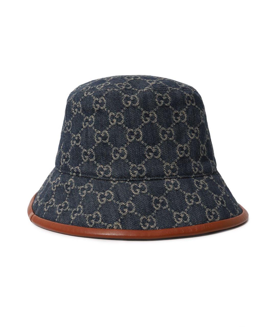 GUCCI Синяя хлопковая панама, фото 1