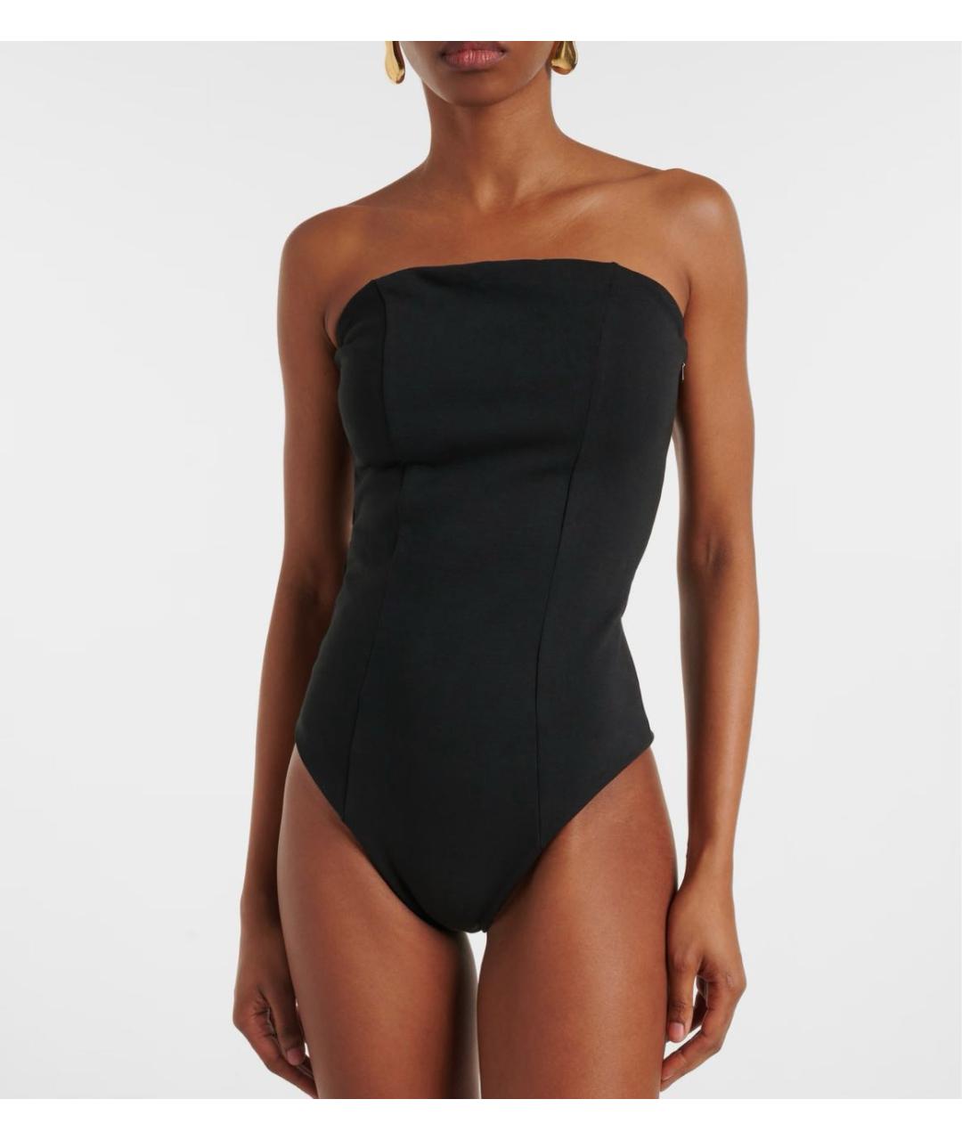 entire studios Черное хлопко-эластановое боди, фото 4