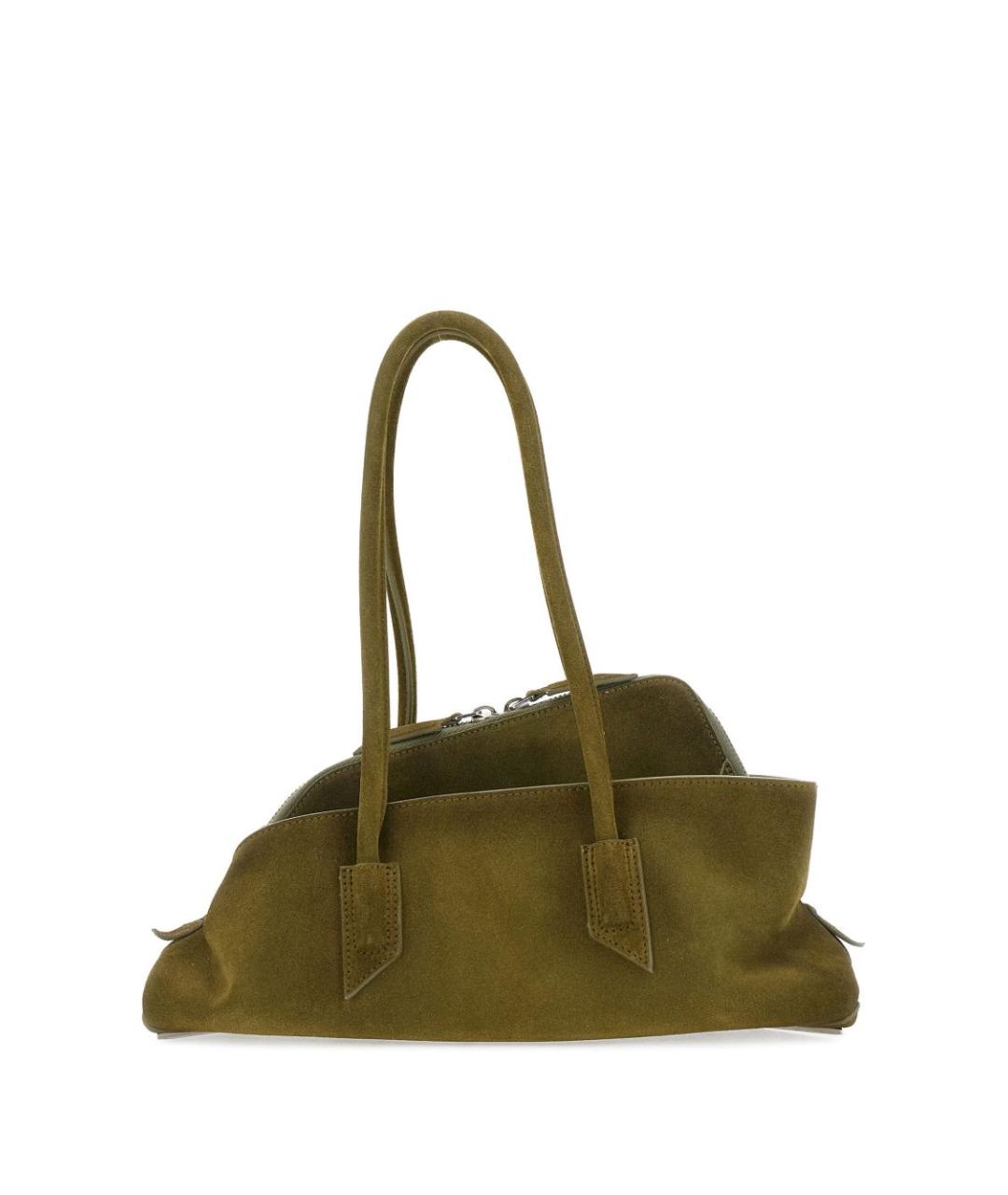 THE ATTICO Хаки замшевая сумка через плечо, фото 2