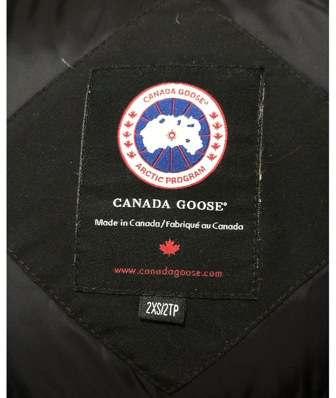 CANADA GOOSE Черный полиэстеровый пуховик, фото 3