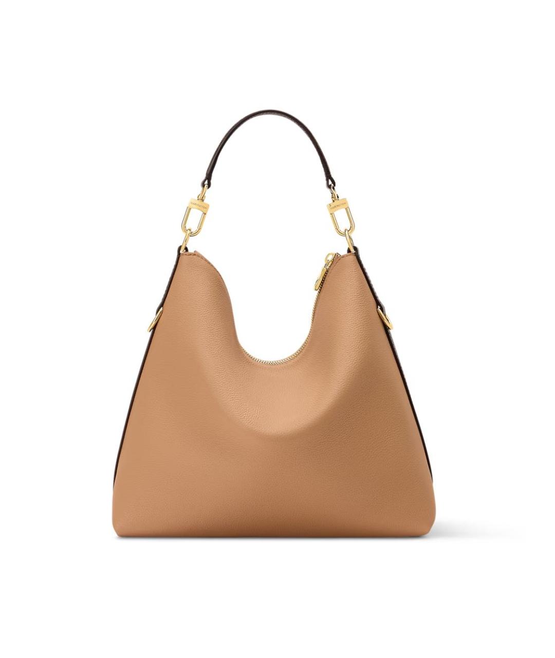 LOUIS VUITTON Бежевая кожаная сумка через плечо, фото 4