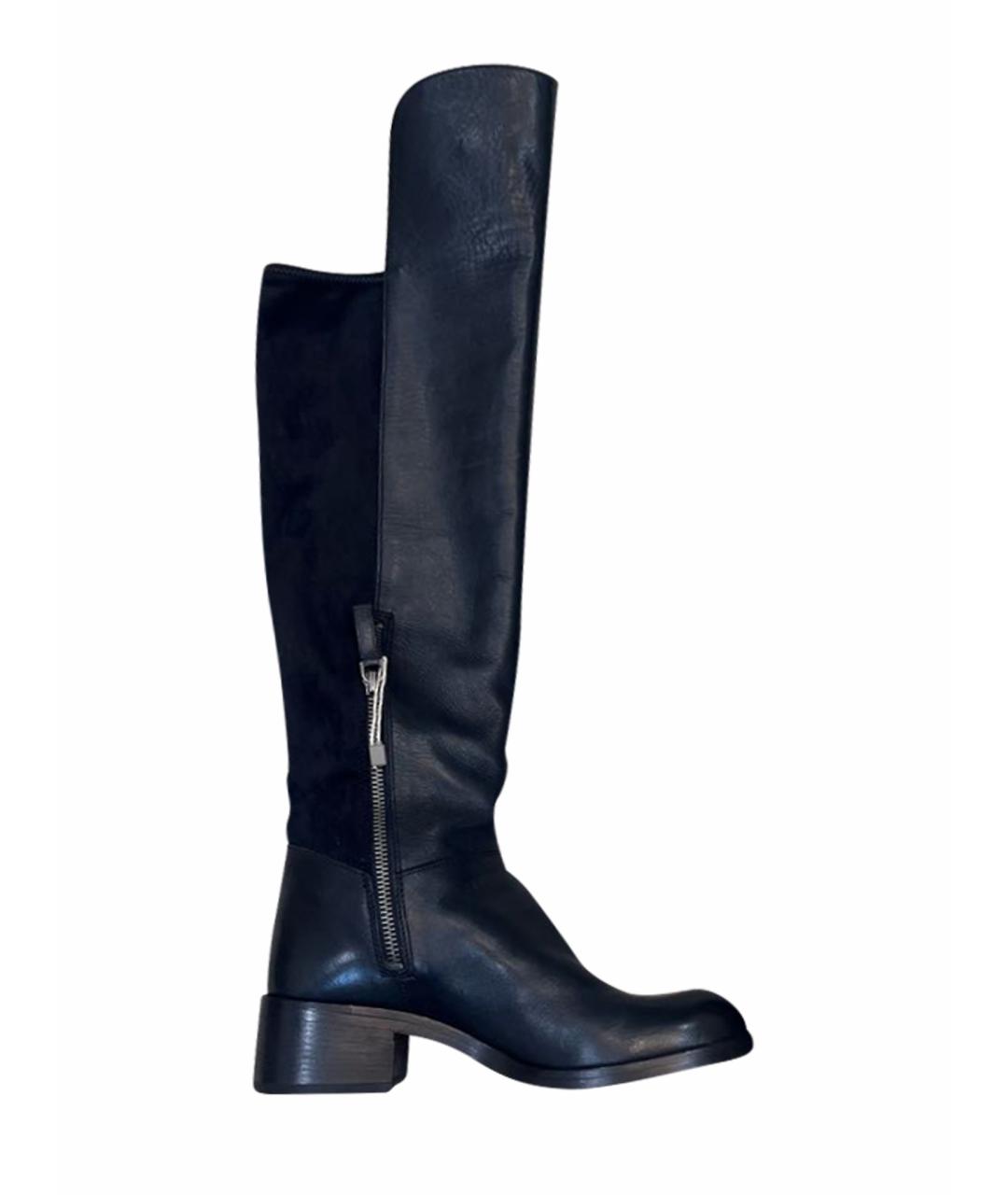 MARC BY MARC JACOBS Черные кожаные сапоги, фото 1