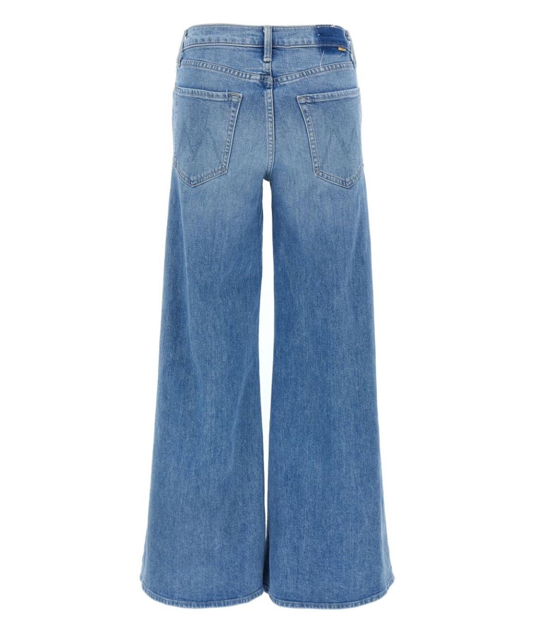 MOTHER Голубые хлопковые прямые джинсы, фото 4