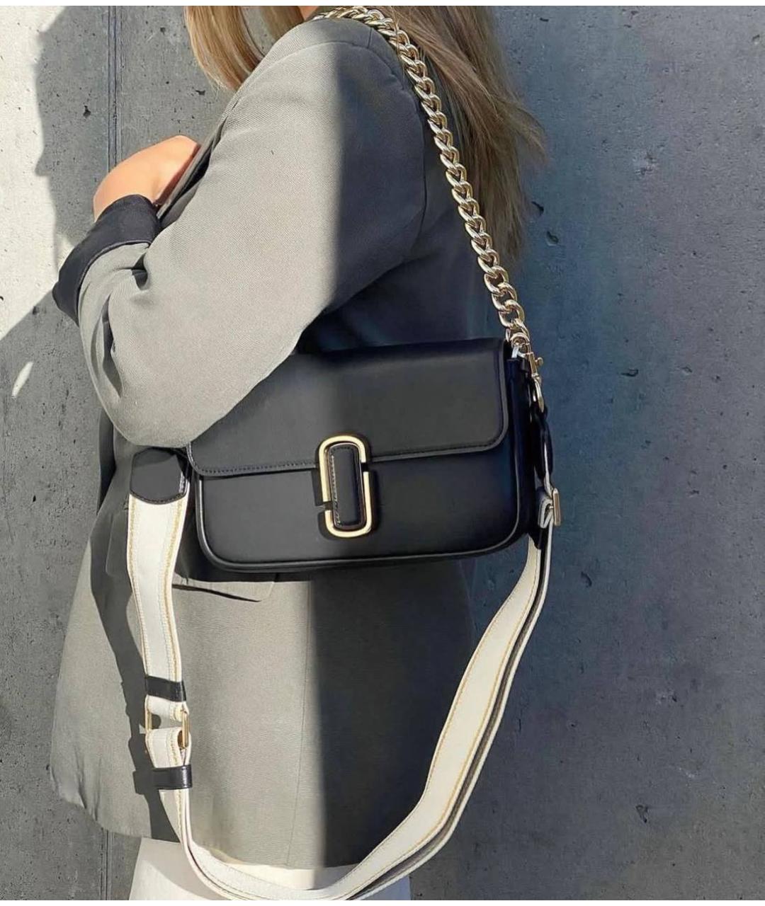 MARC JACOBS Черная кожаная сумка через плечо, фото 6