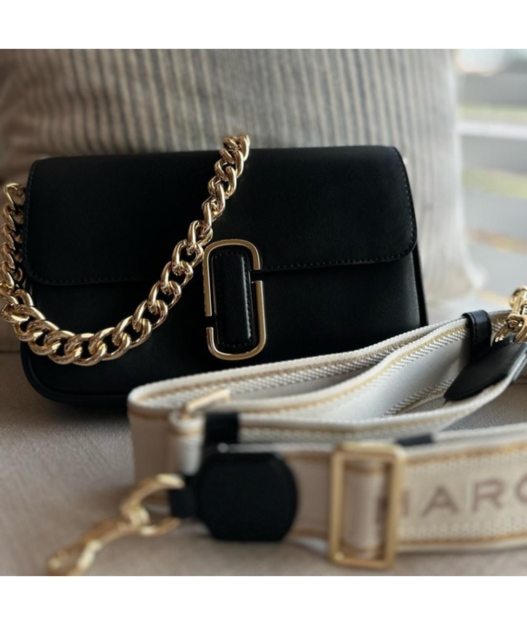 MARC JACOBS Черная кожаная сумка через плечо, фото 7