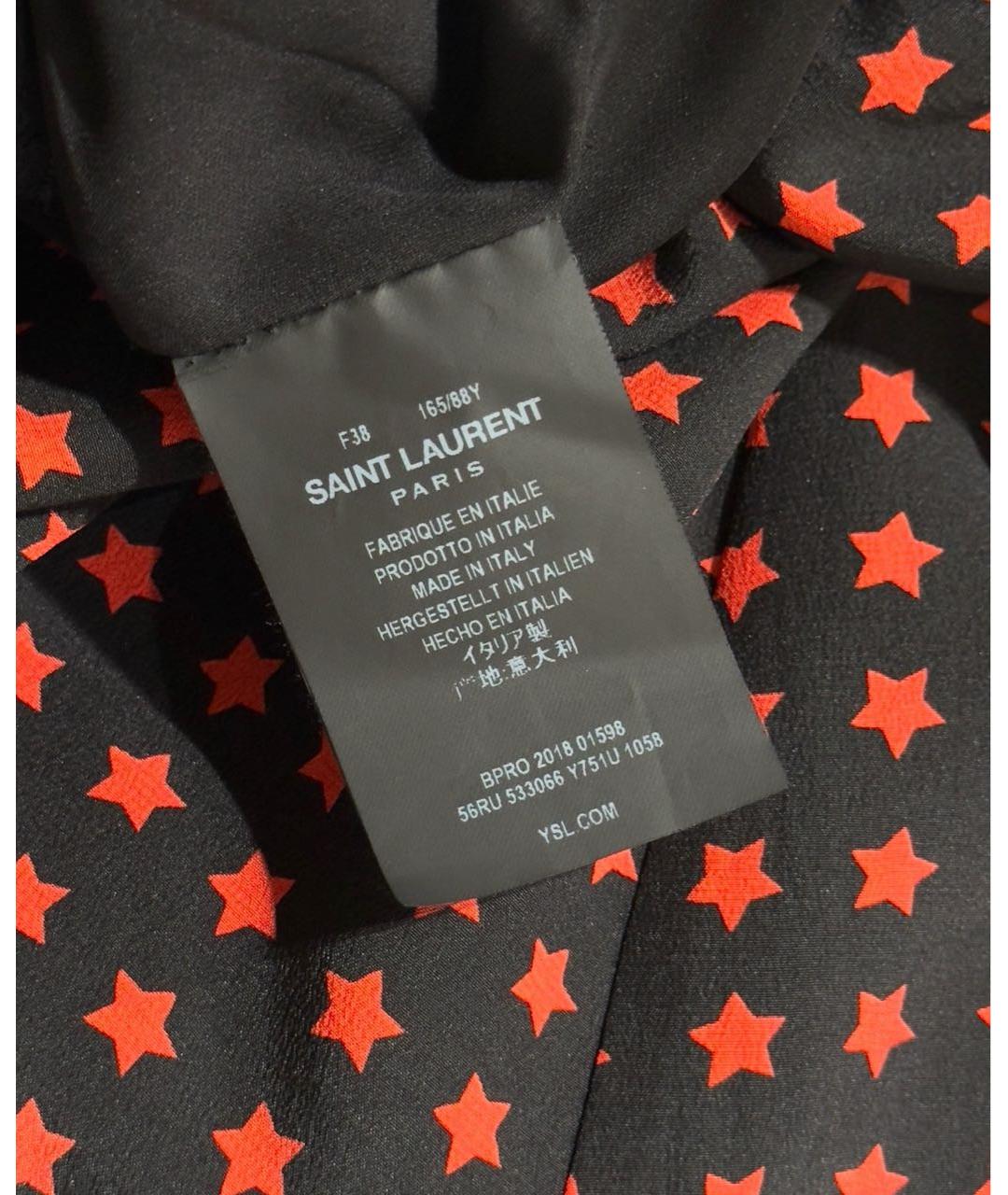 SAINT LAURENT Мульти шелковое повседневное платье, фото 8