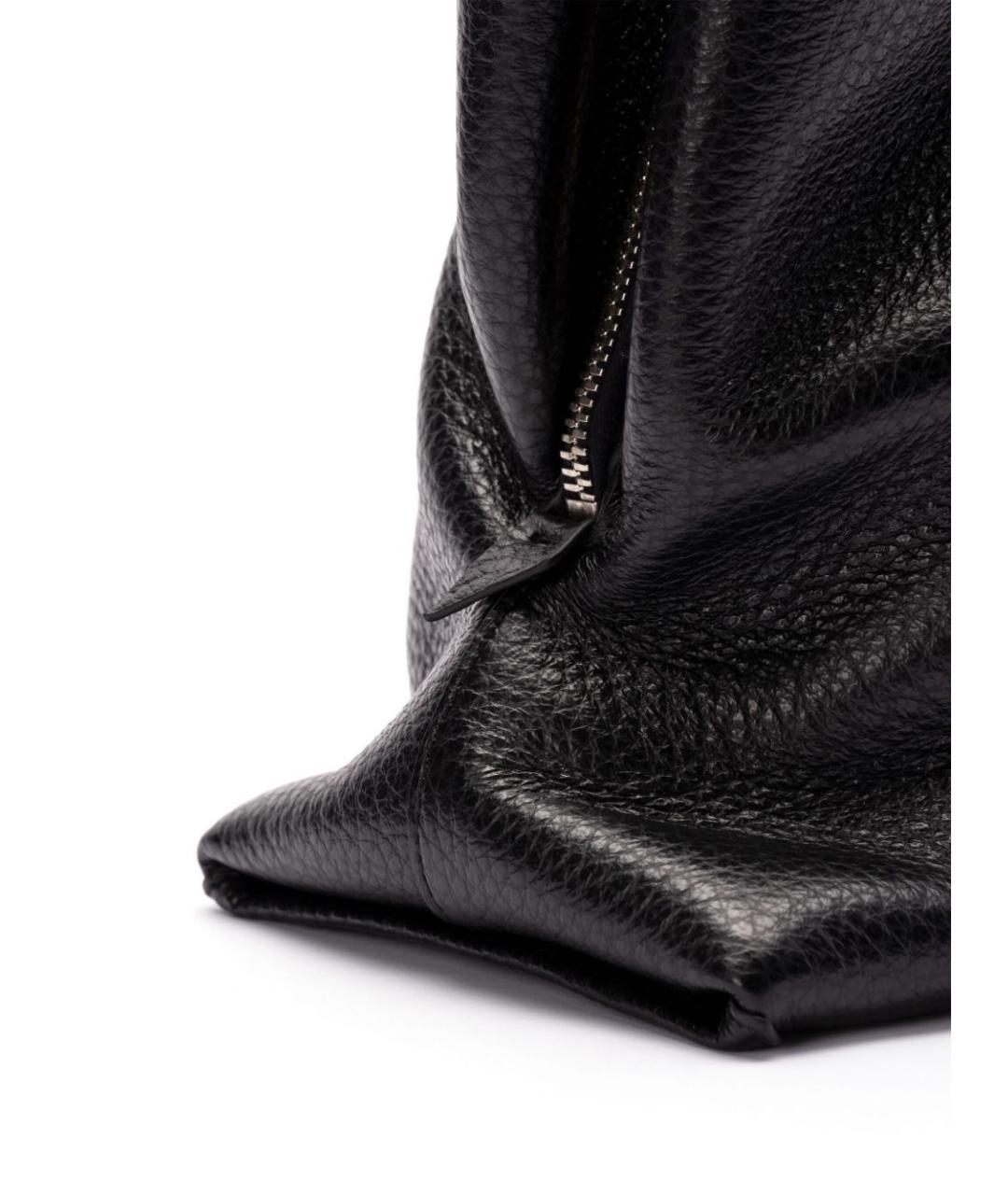 THE ATTICO Черная кожаная сумка тоут, фото 4