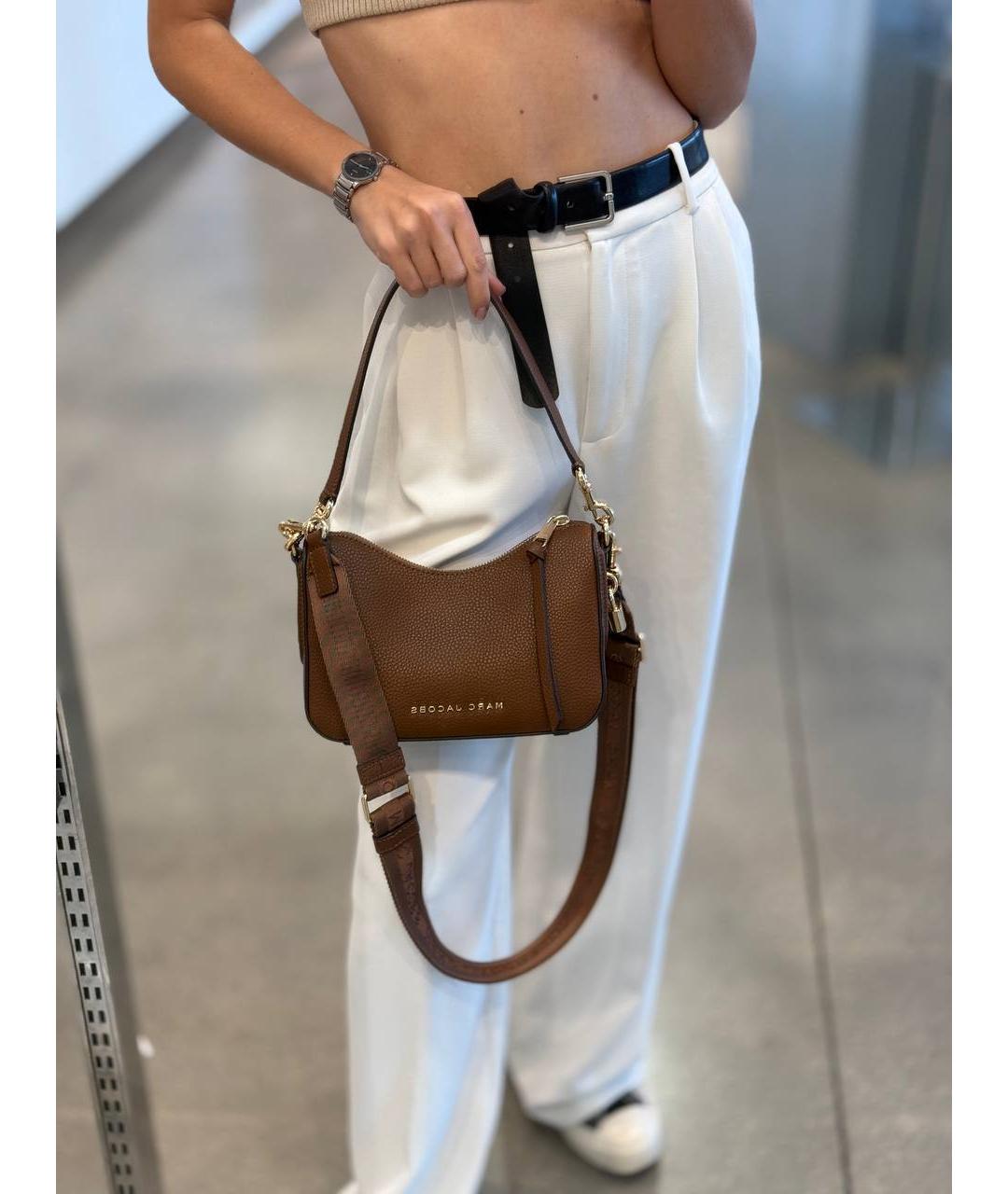 MARC JACOBS Коричневая кожаная сумка через плечо, фото 4