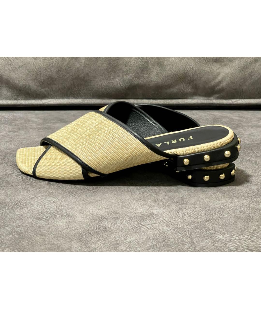 FURLA Бежевые шлепанцы, фото 5