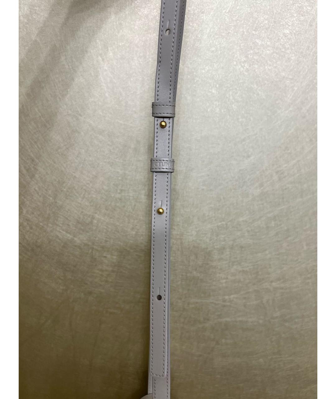 CELINE Бежевая кожаная сумка через плечо, фото 7