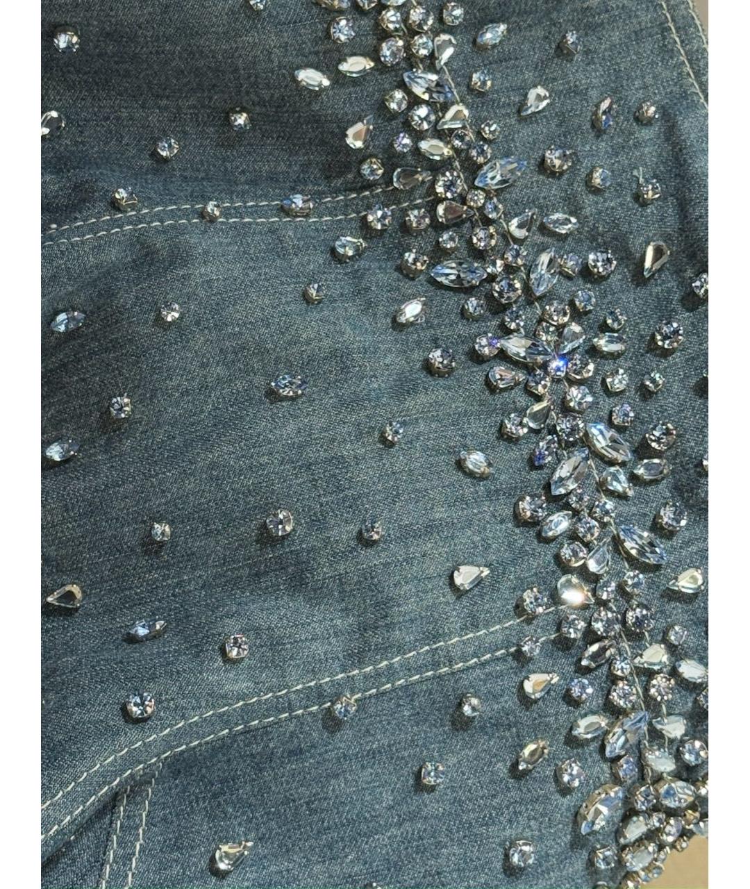 ERMANNO SCERVINO Голубая хлопковая майка, фото 4