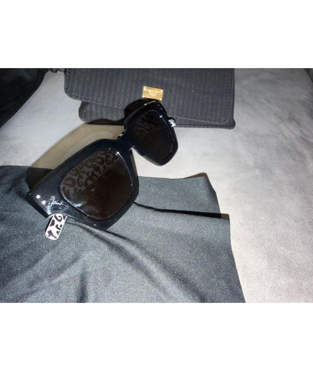 DOLCE&GABBANA Черные пластиковые солнцезащитные очки, фото 3