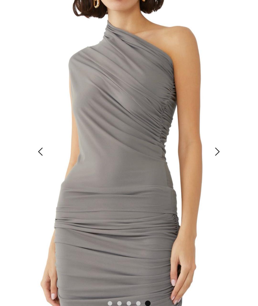 entire studios Серая хлопко-эластановая юбка макси, фото 5