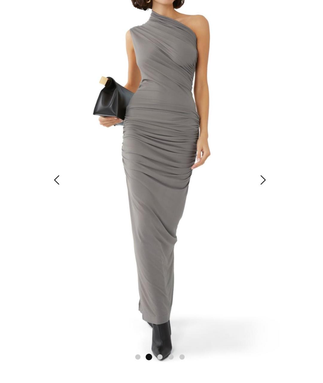 entire studios Серая хлопко-эластановая юбка макси, фото 2