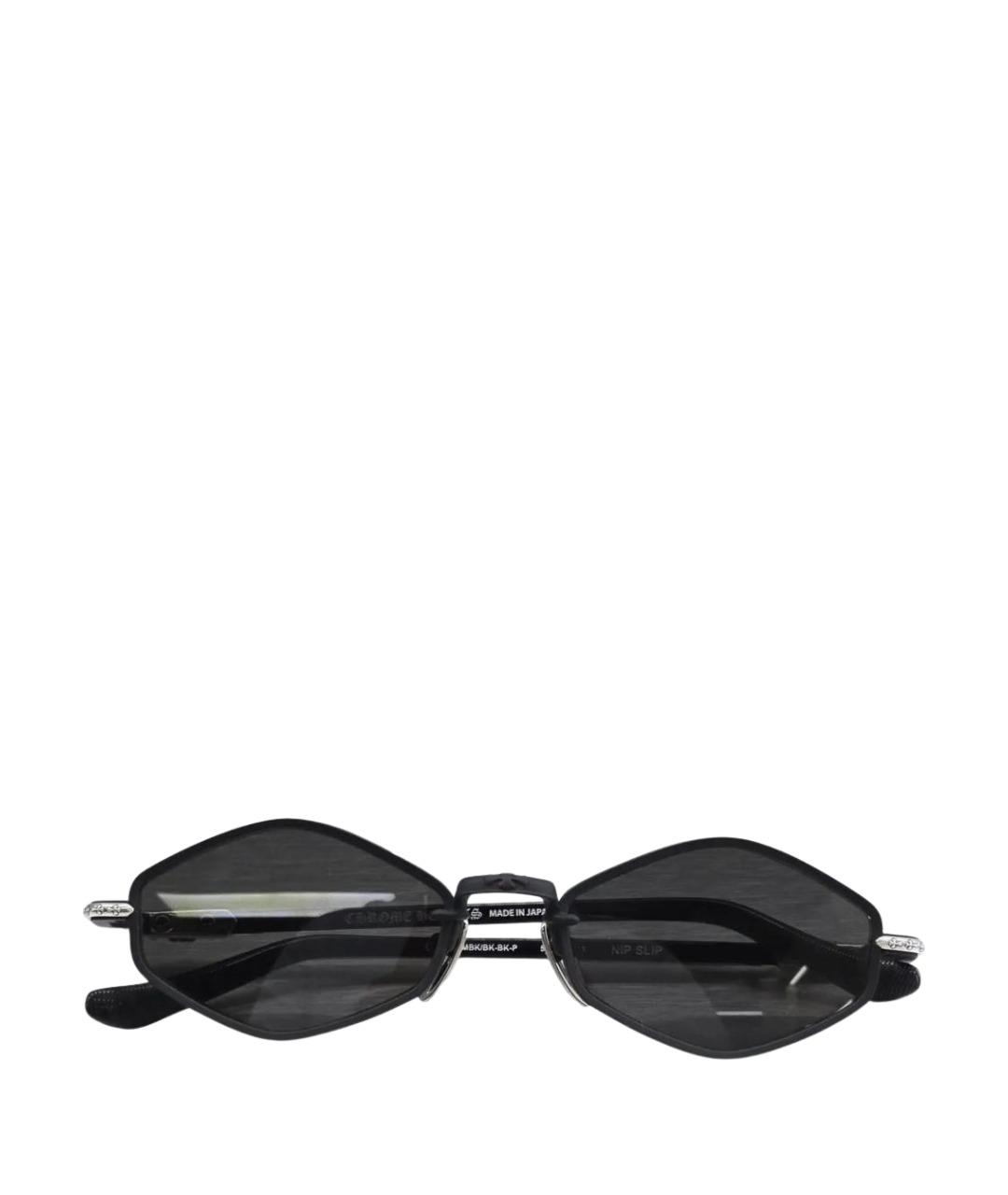 CHROME HEARTS Черные металлические солнцезащитные очки, фото 1