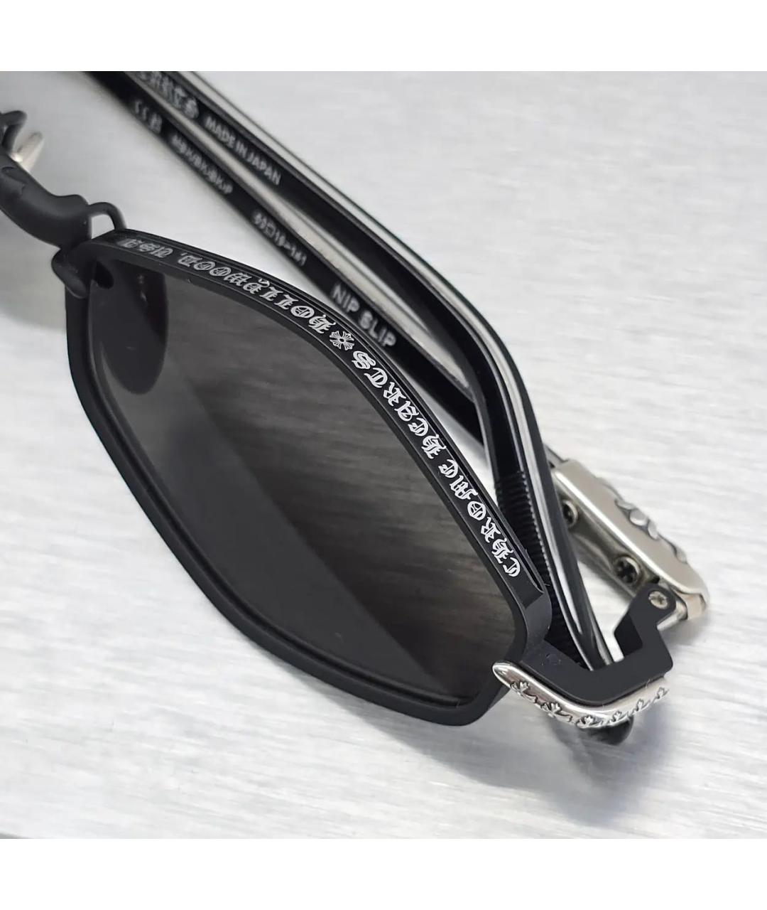 CHROME HEARTS Черные металлические солнцезащитные очки, фото 5