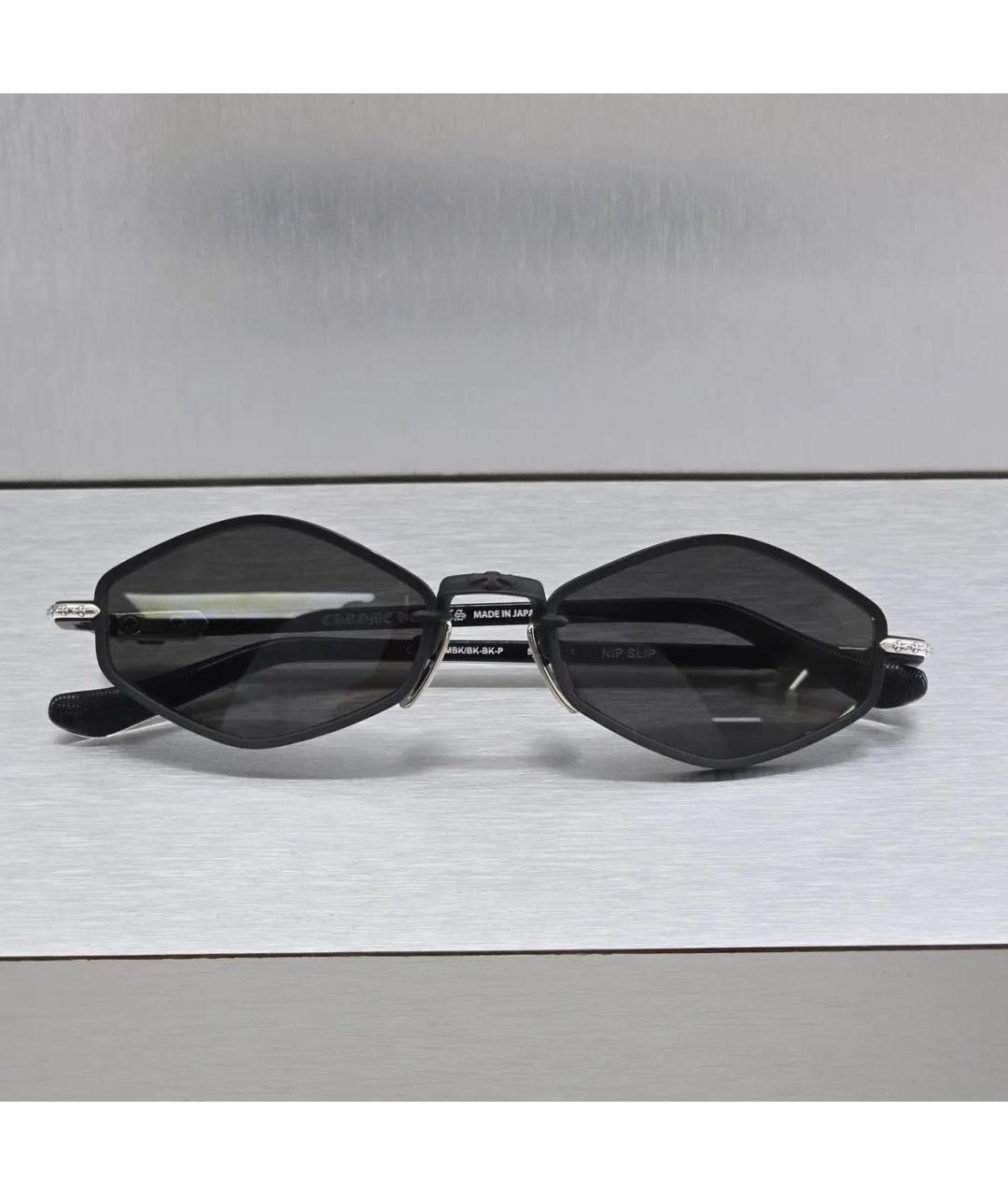 CHROME HEARTS Черные металлические солнцезащитные очки, фото 9