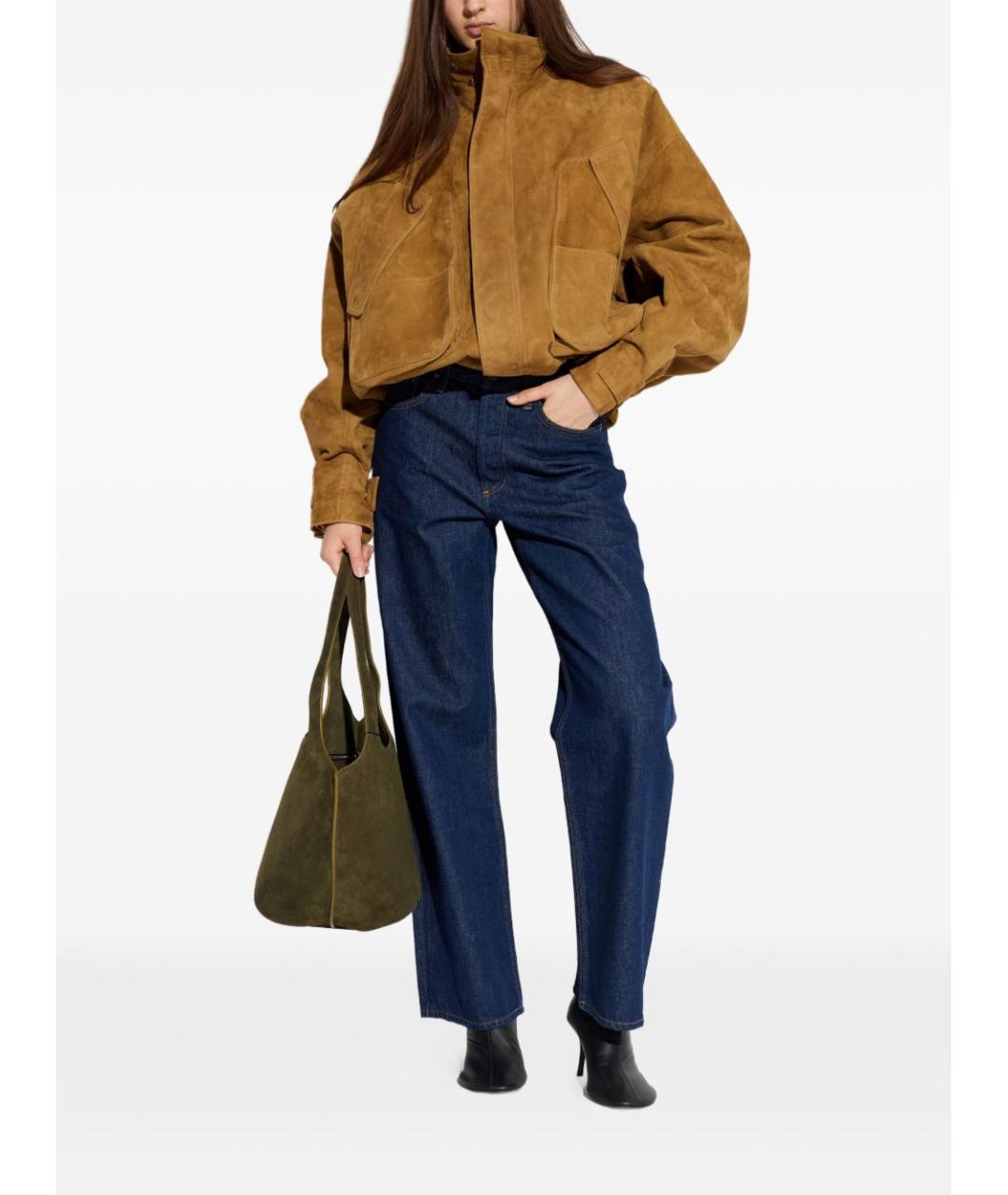 THE ATTICO Бежевая кожаная куртка, фото 5