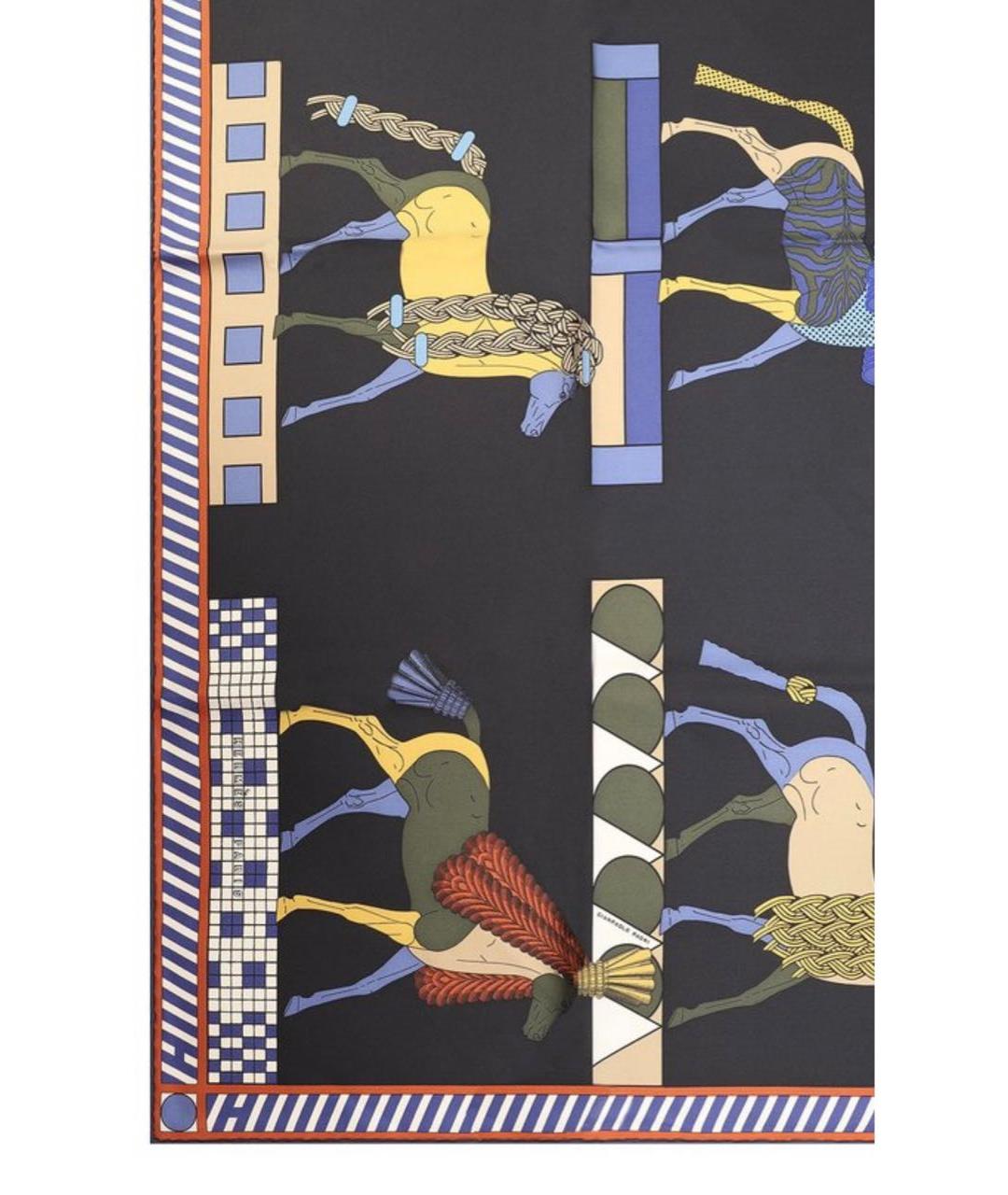 HERMES Мульти шелковый платок, фото 3