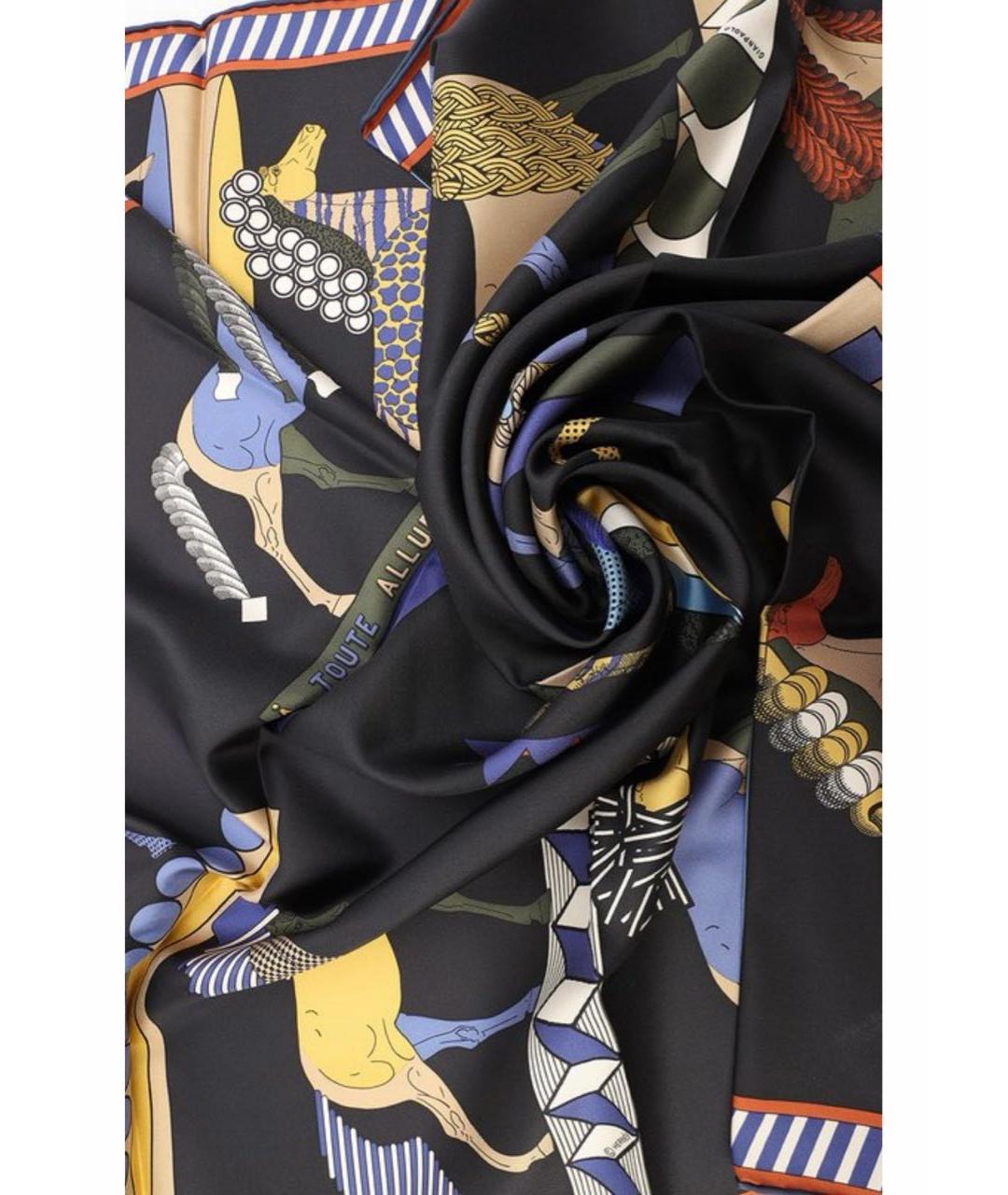 HERMES Мульти шелковый платок, фото 2