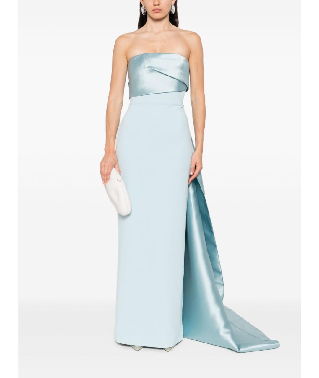 SOLACE LONDON Голубое полиэстеровое вечернее платье, фото 2