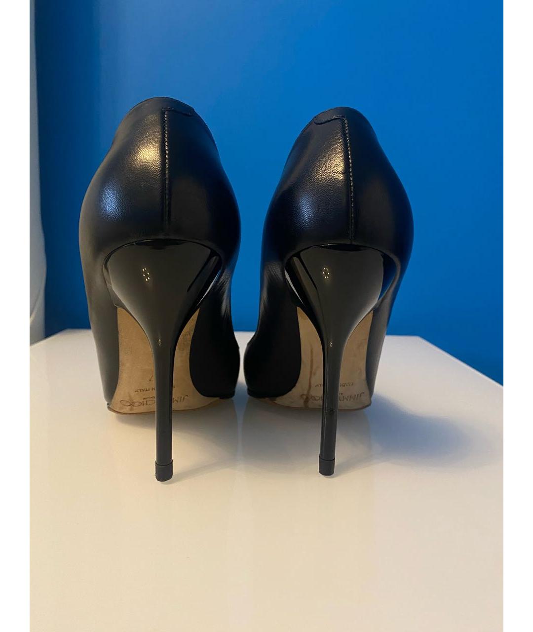 JIMMY CHOO Черные кожаные туфли, фото 3