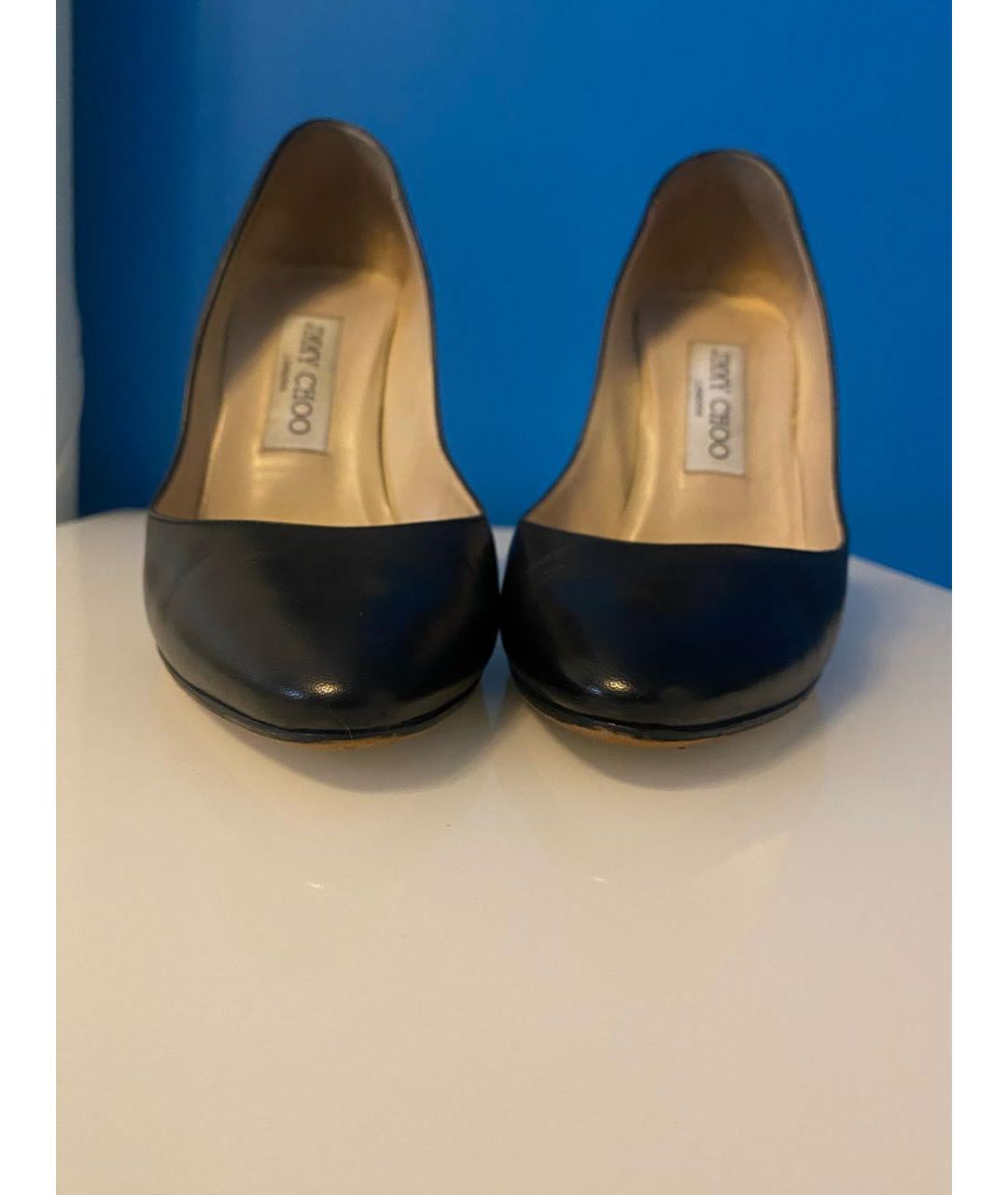 JIMMY CHOO Черные кожаные туфли, фото 5