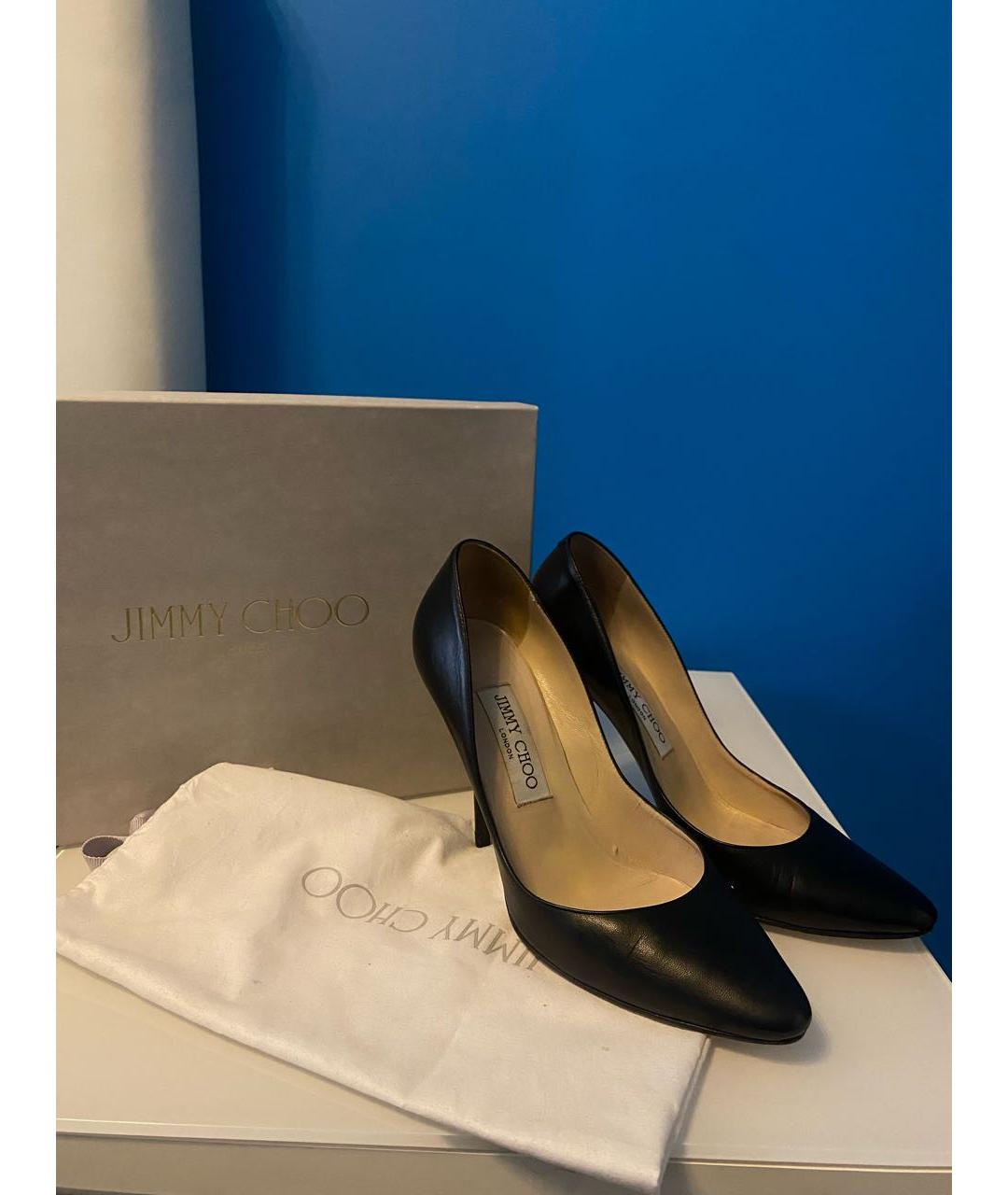 JIMMY CHOO Черные кожаные туфли, фото 8