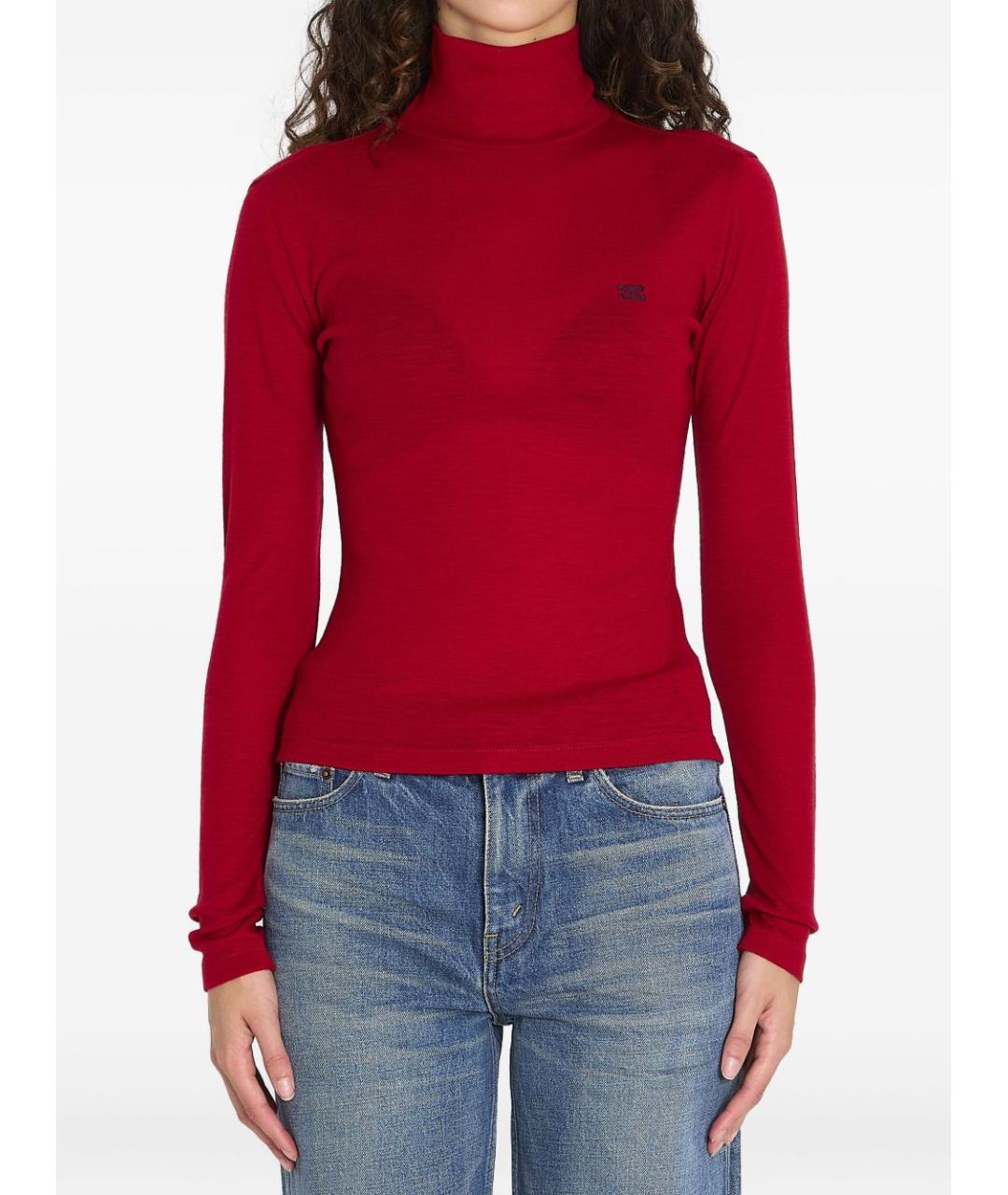 CELINE Красная шерстяная водолазка, фото 1