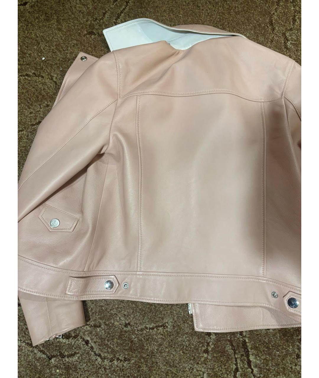 KARL LAGERFELD Розовая кожаная куртка, фото 2