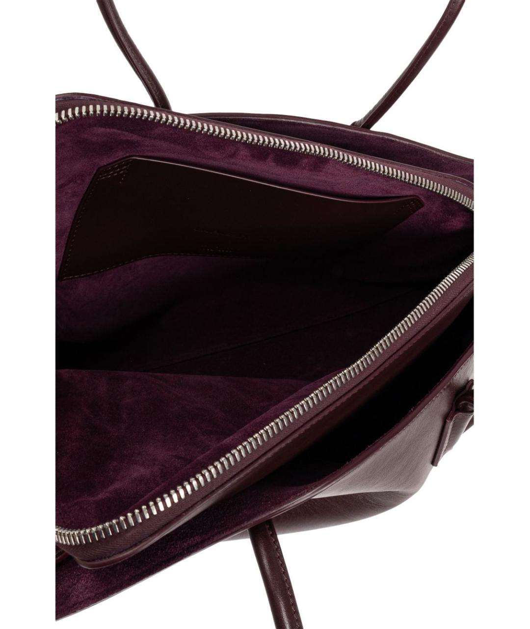 THE ATTICO Фиолетовая кожаная сумка тоут, фото 5