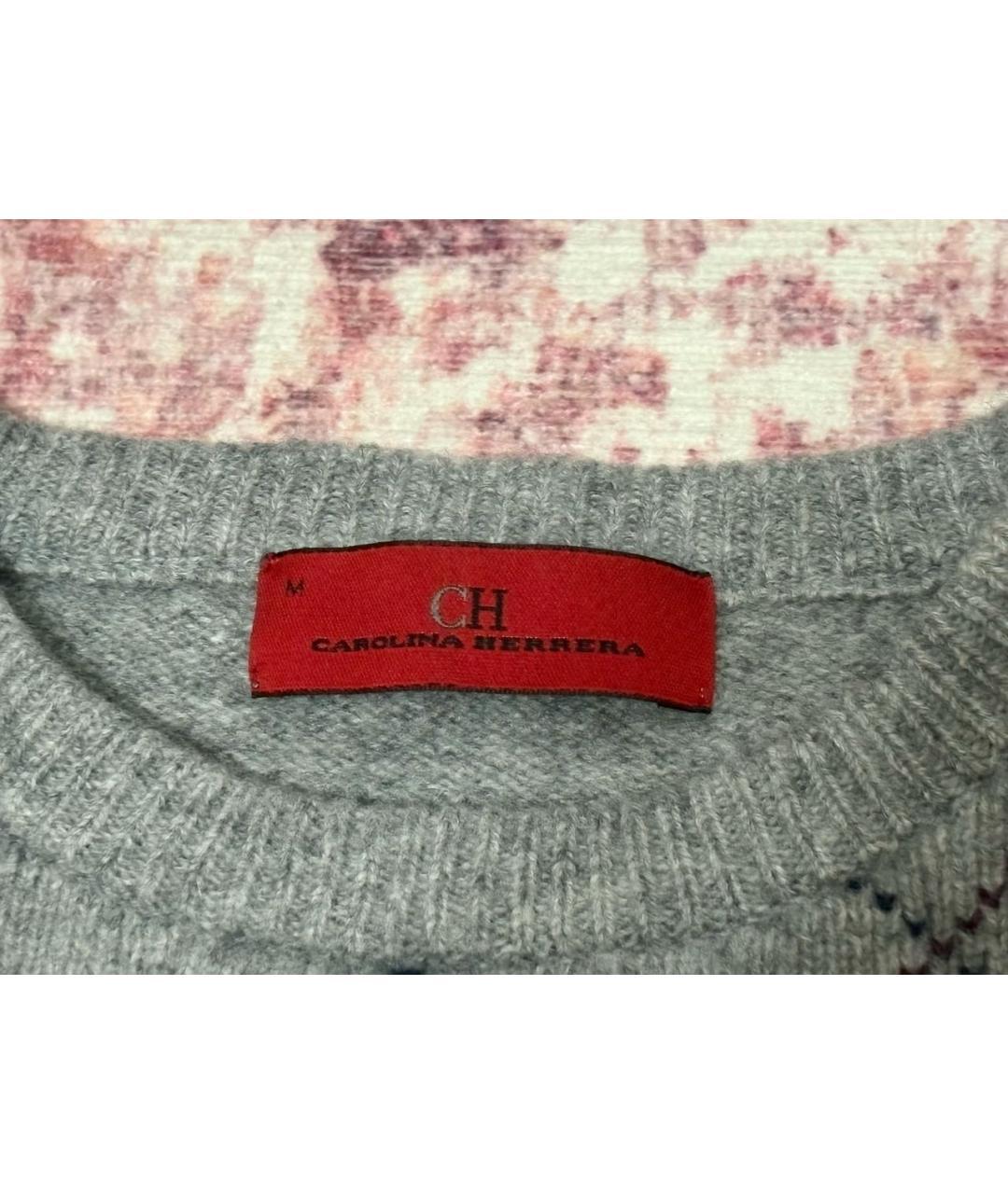 CAROLINA HERRERA Серый шерстяной джемпер / свитер, фото 3