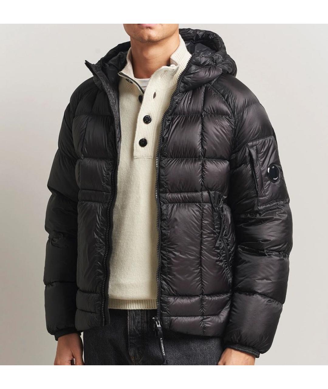 CP COMPANY Черная полиэстеровая куртка, фото 2