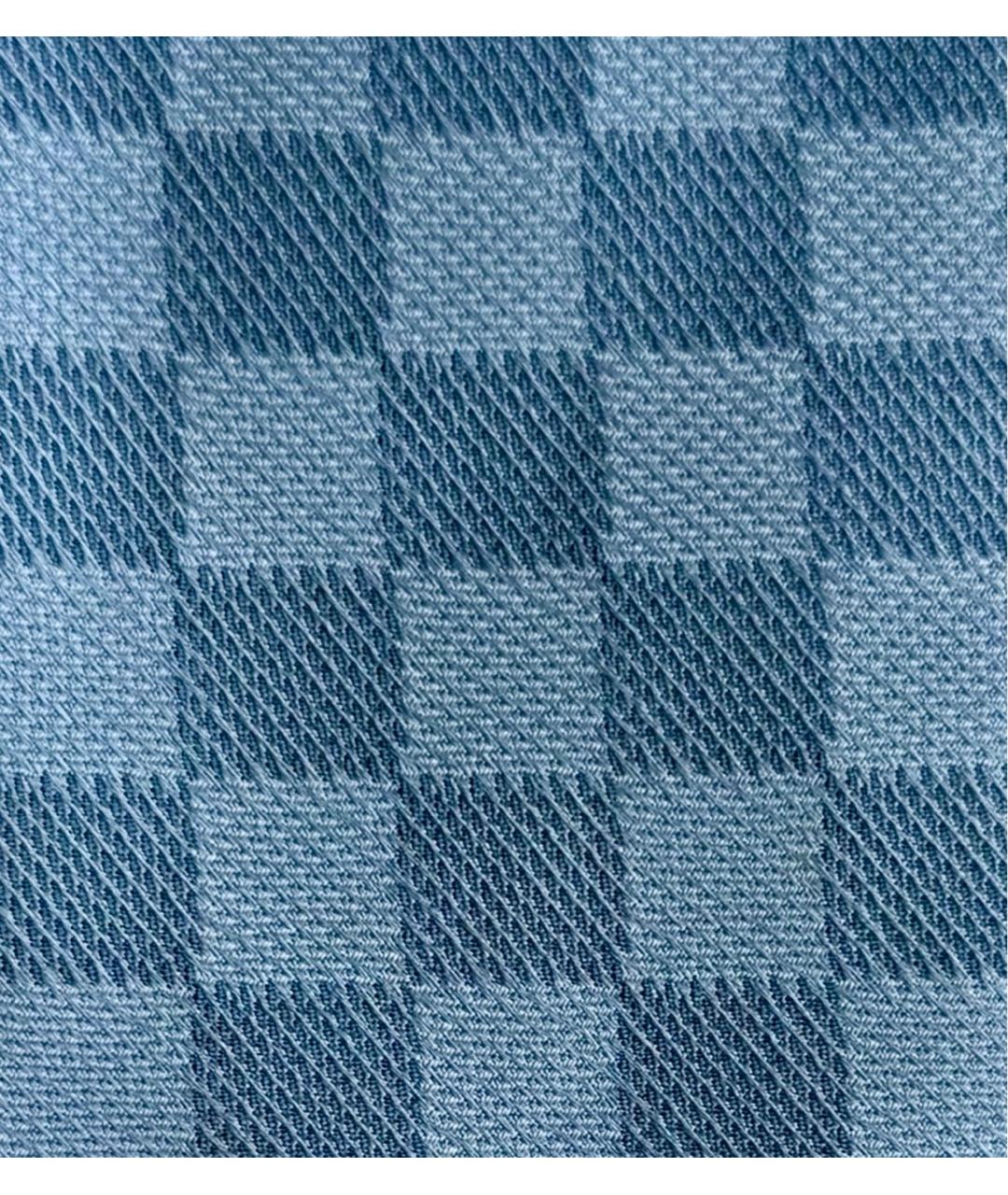 LOUIS VUITTON Голубой шелковый галстук, фото 3