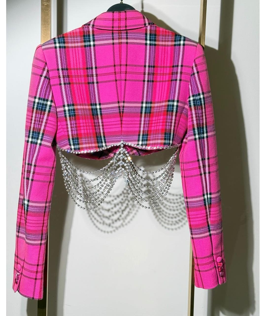 AREA Розовый хлопковый жакет/пиджак, фото 2