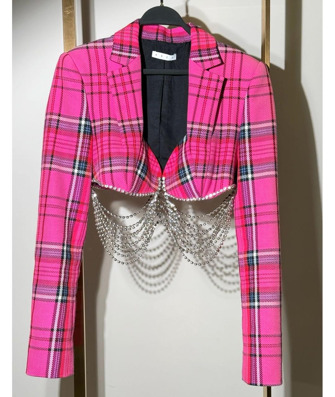 AREA Розовый хлопковый жакет/пиджак, фото 7